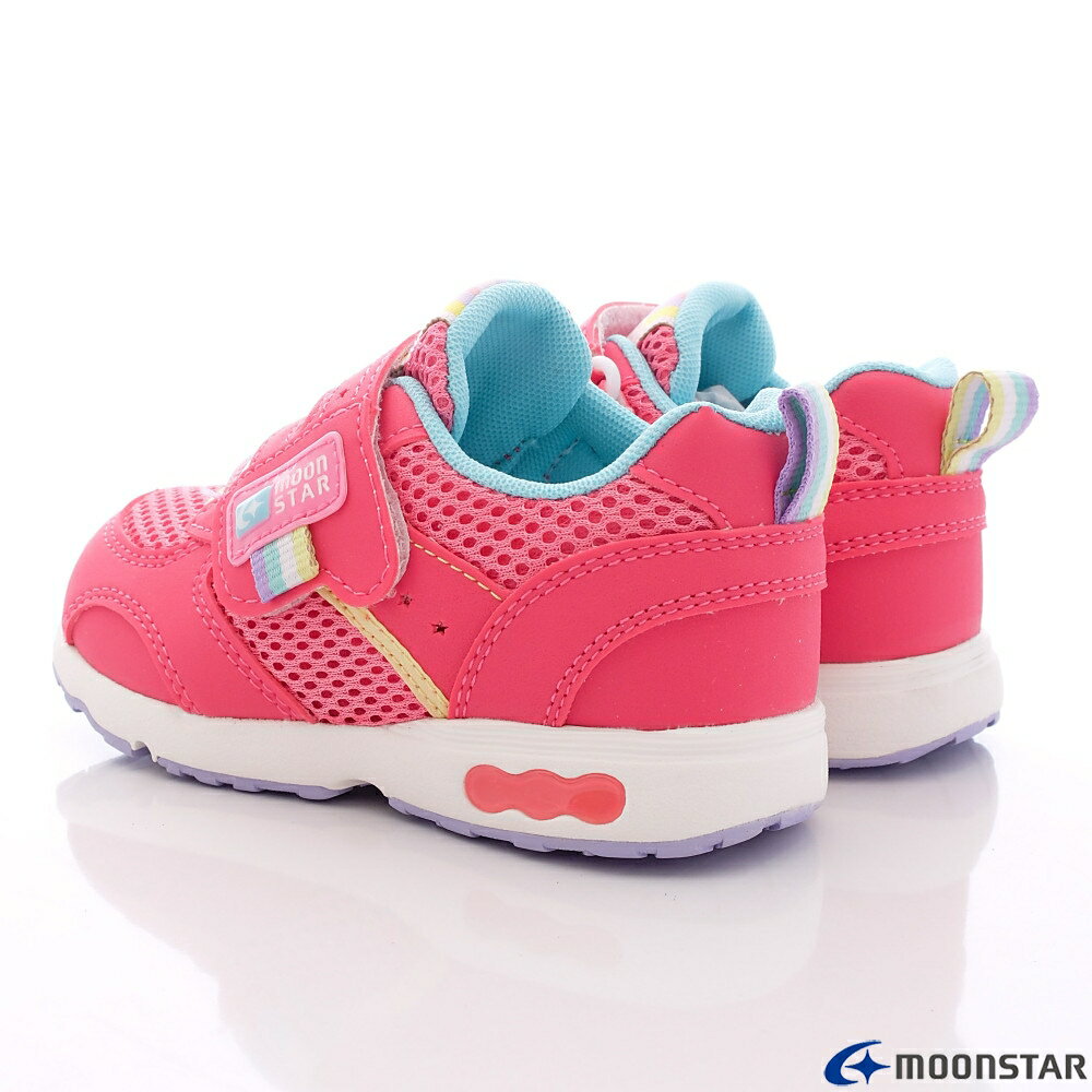 日本月星Moonstar機能童鞋Carrot四大機能系列3E寬楦速乾鞋款21464粉(中小童段/中大童段) 5