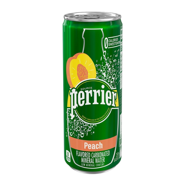法國 沛綠雅perrier天然氣泡礦泉水(水蜜桃)250ml x 30瓶 (鋁罐) 免運費 沛綠雅 perrier 氣泡水 礦泉水 飲料