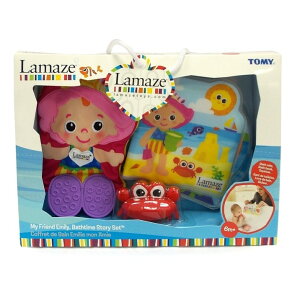 【onemore】Lamaze拉梅茲-Emily洗澡玩具三件套組 /含手偶手套.噴水動物.防水故事書-禮盒裝