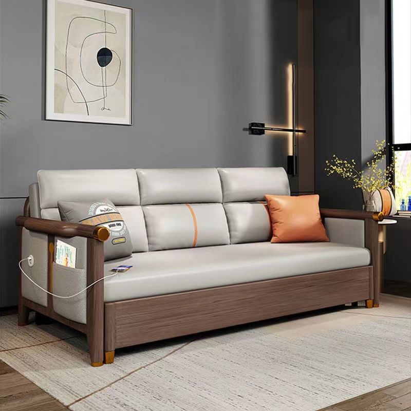實木沙發床客廳2022年新款可折疊兩用小戶型多功能單人雙人辦公室