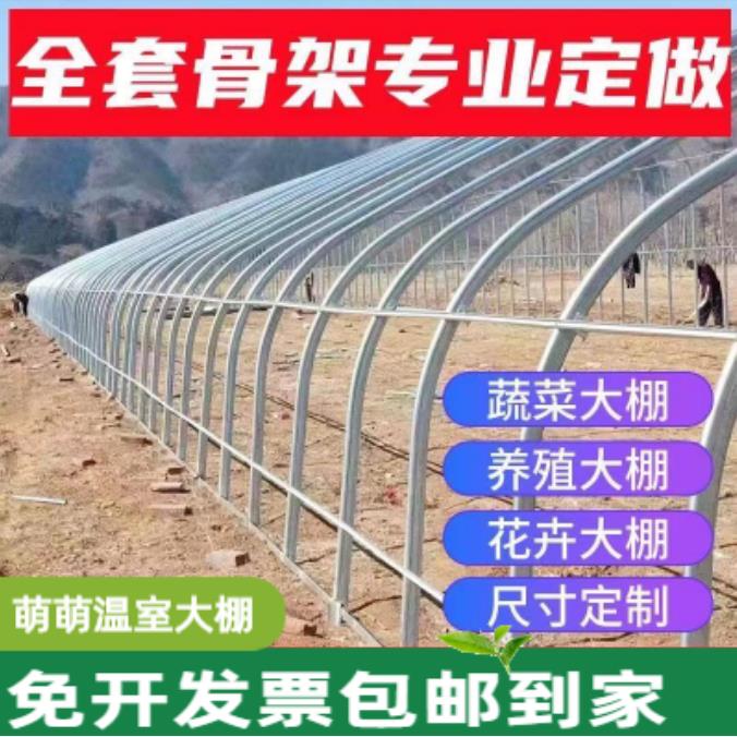 【最低價 公司貨】大棚骨架溫室全套鍍鋅鋼管家用農用種植養殖蔬菜豬雞鴨舍半坡連體