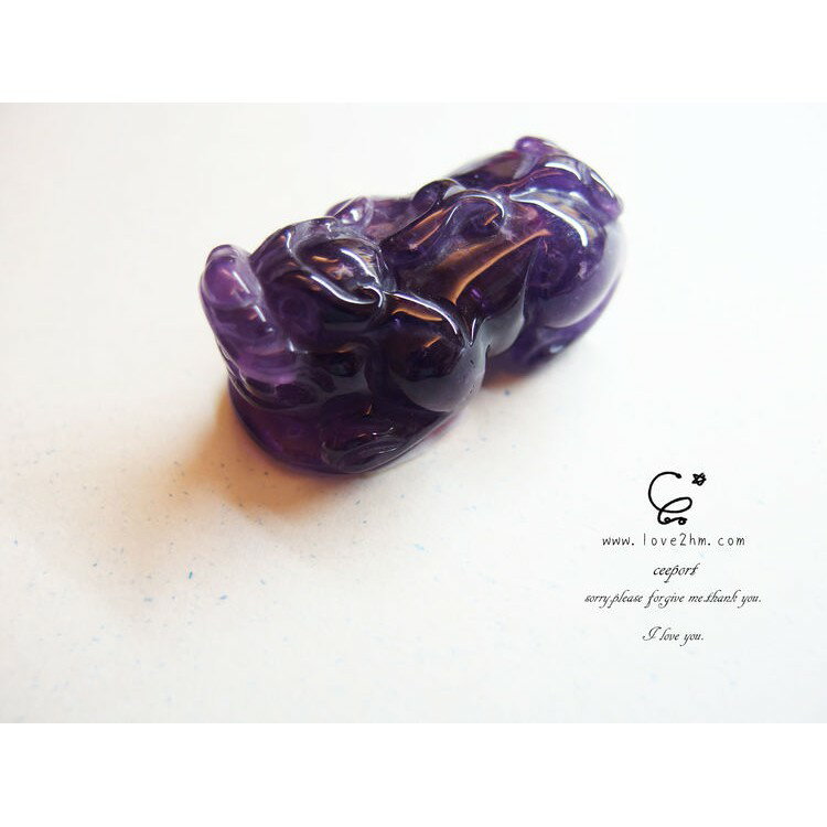 紫水晶貔貅AM704023/紫水晶 /水晶飾品/ [晶晶工坊-love2hm]