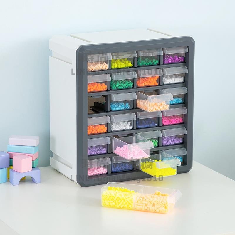 樂高收納盒透明lego分類神器兒童小玩具積木抽屜格子塑料柜整理箱【時尚大衣櫥】