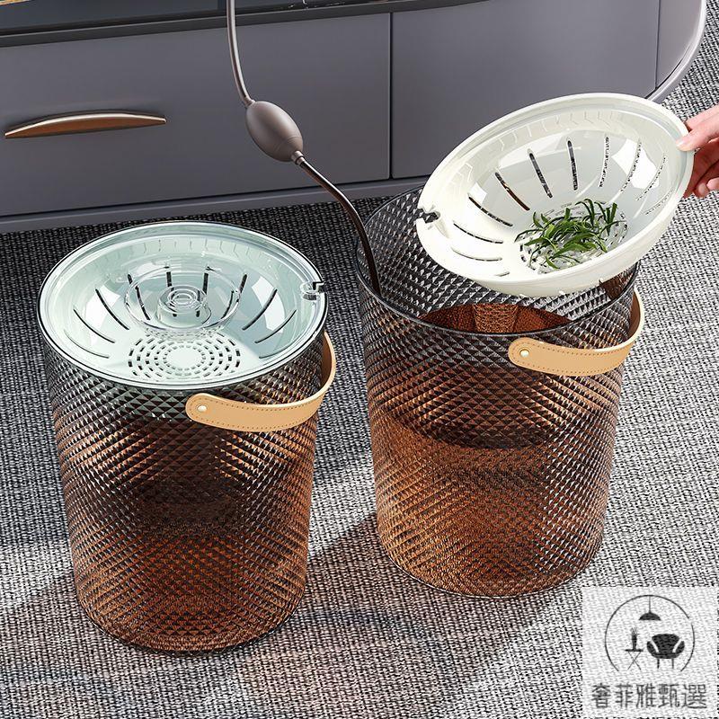 茶具 茶盤 附發票 茶水桶茶渣分離家用加厚茶具配件過濾茶臺功夫茶排水垃圾桶廢水桶 PDD-175快速出貨 公司貨