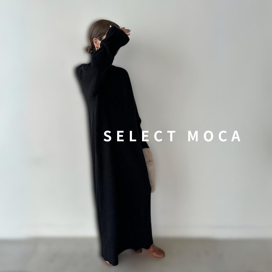【預購】select moca 日本小眾品牌 針織高領連身裙 針織洋裝 套頭高領洋裝