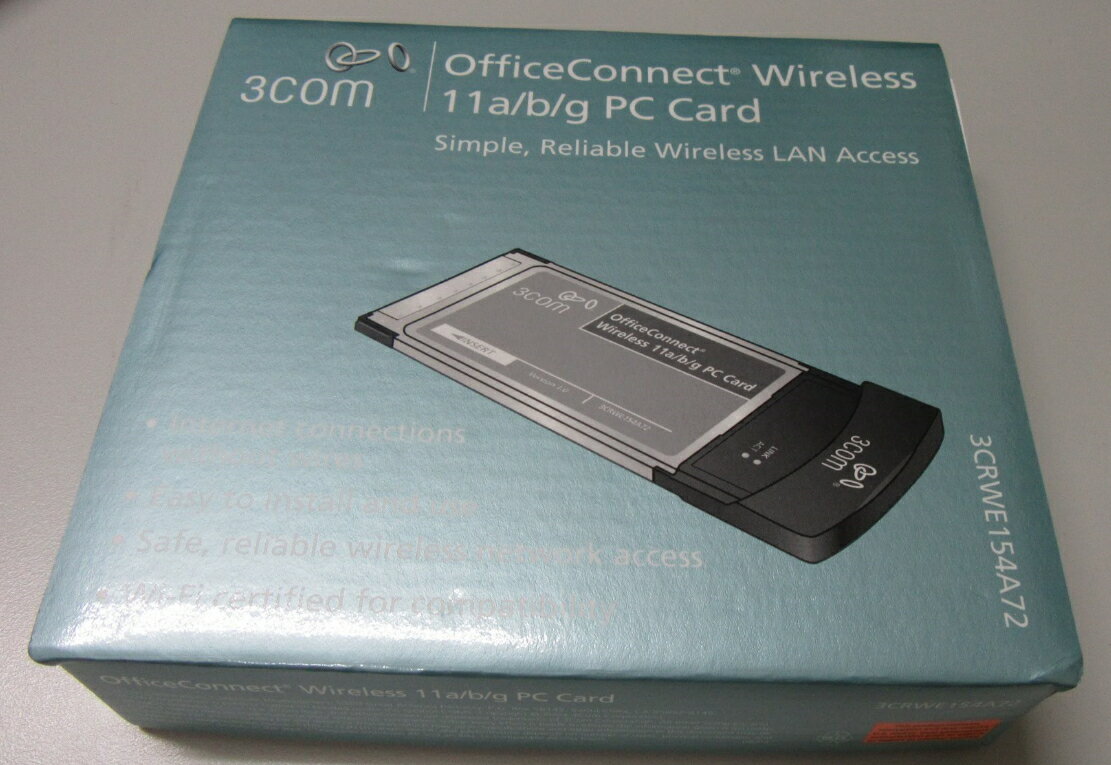 <br/><br/>  ★綠光能Outlet★ 3Com OfficeConnect Wireless 11a/b/g PC Card 3CRWE154A72<br/><br/>