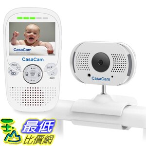 [8美國直購] 嬰兒監視器 CasaCam BM100 Video Baby Monitor with 2.3吋 LCD Monitor and Digital ClipCam, Two-Way Audio