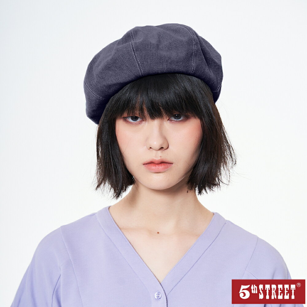 牛仔貝雷帽-原藍色【5th STREET】