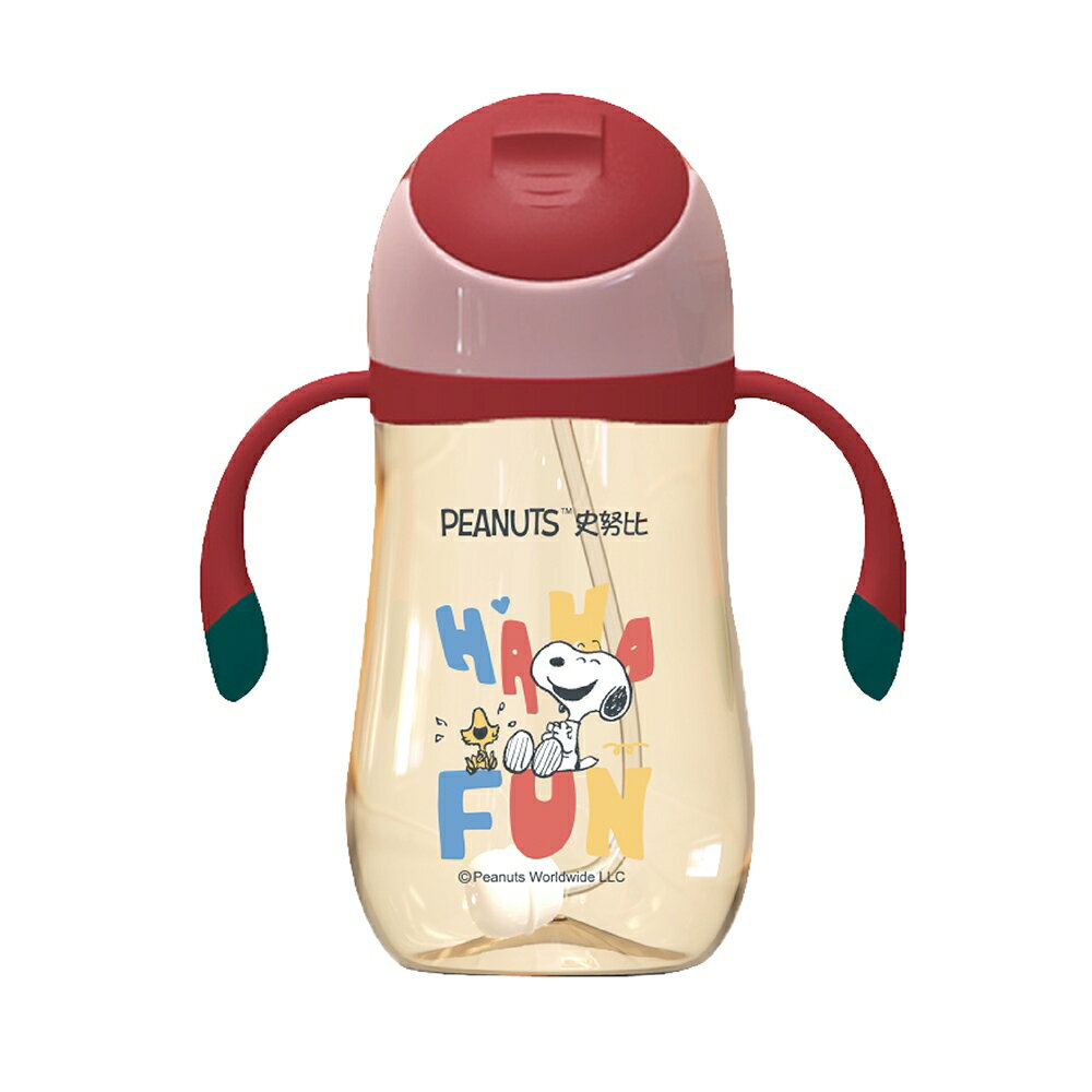 宅配滿額免運⭐ 史努比 小湯圓滑蓋PPSU學飲杯 320ml 配件組 防脹氣 嬰兒水杯 兒童 水杯 水壺 學習餐具 1