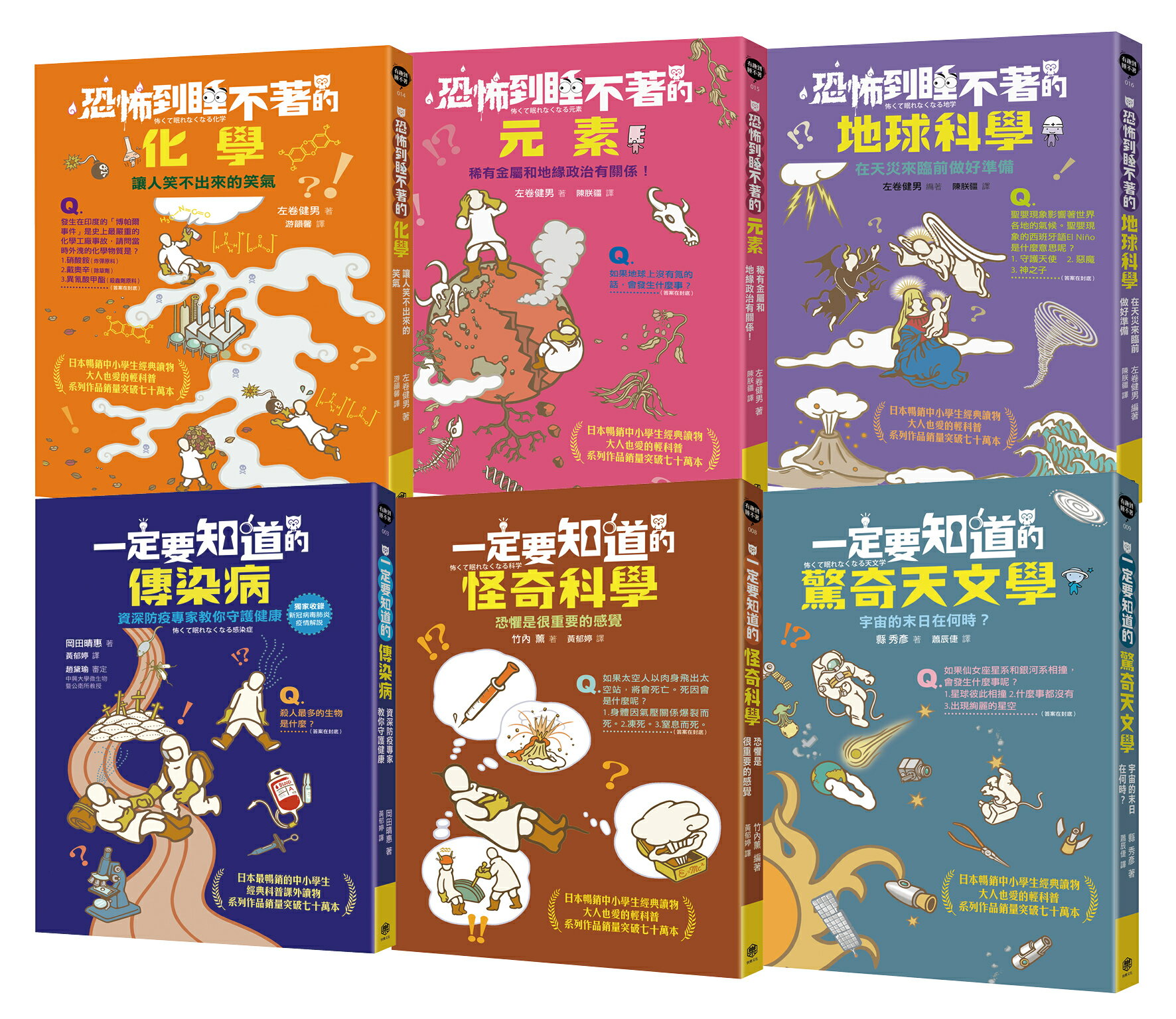 有趣到睡不著的輕科普－悸動版【擴充版】(共6冊)：化學．元素 0
