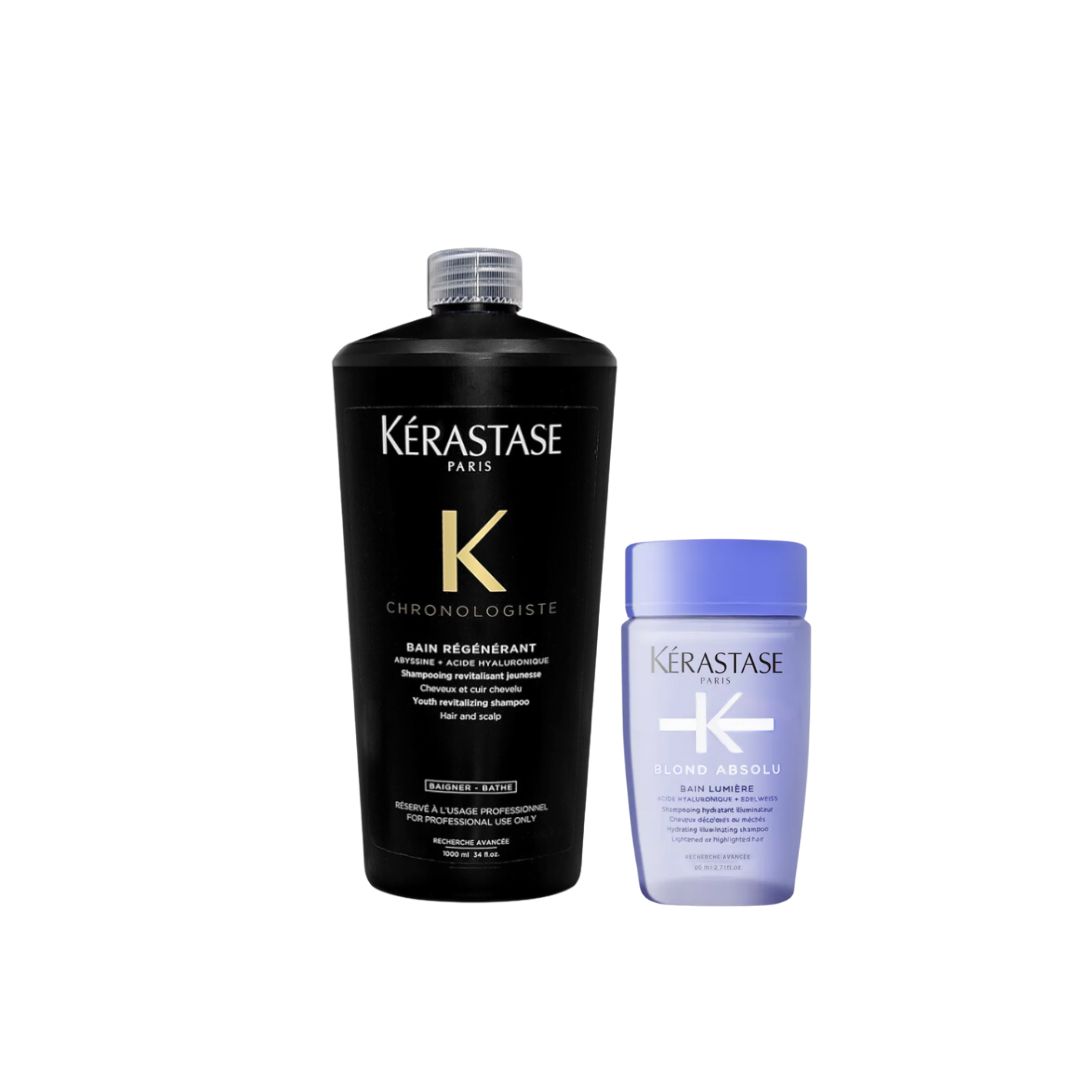 【Kerastase】卡詩 黑鑽極萃逆時髮浴1000ml+ 燦金絕色髮浴80ml｜雙12嘉年華⚡專櫃 美妝 香氛 保養 禮享保養 香約聖誕 1