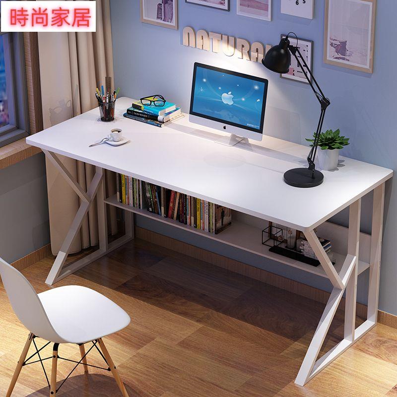 【附發票】電腦桌 書桌 寫字桌 簡約電腦書桌書架一體小戶型簡易電腦桌臺式家用桌子小型單人臥室AA605