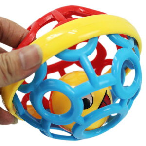 嬰兒軟膠健身球 叮噹手抓球 直徑14cm/一個入(促99) 0-1歲早教益智 寶寶玩具~田2802