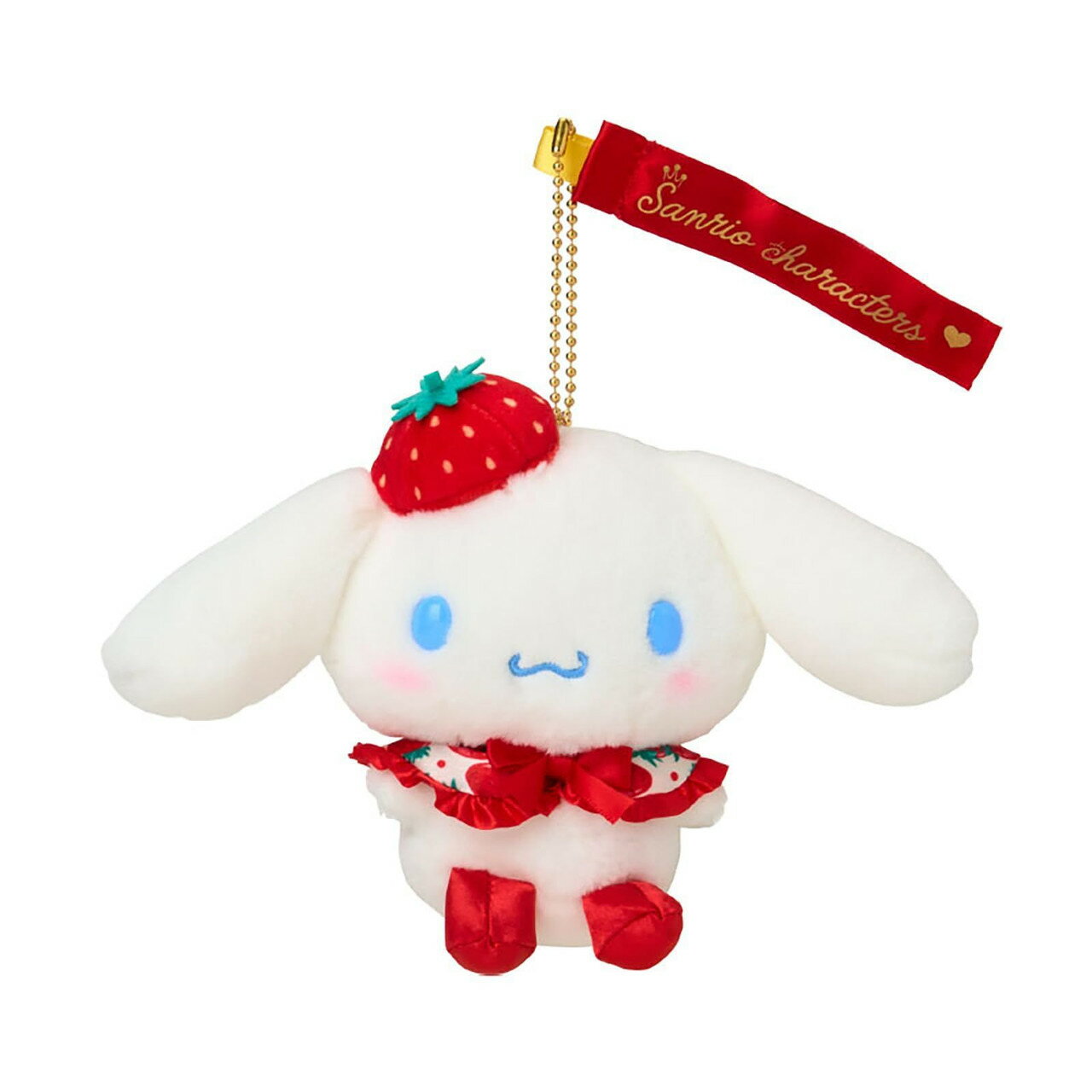 【震撼精品百貨】大耳狗 Cinnamoroll 日本SANRIO三麗鷗 大耳狗草莓新聞限定絨毛娃娃吊飾*83902