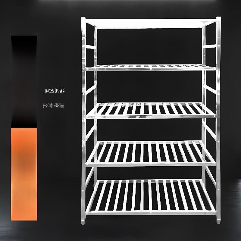 免運【拉籃】不銹鋼方管鏤空收納置物架 家用商用多層大承重果蔬菜瀝水架 置物架工廠現貨直銷 全館八折 店長新品推薦 售後保障 6s123 2