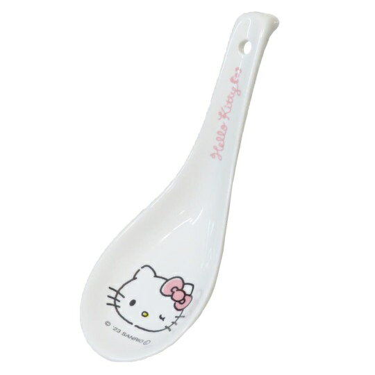 【震撼精品百貨】Hello Kitty 凱蒂貓~日本SANRIO三麗鷗 KITTY瓷湯匙-大臉款*27705