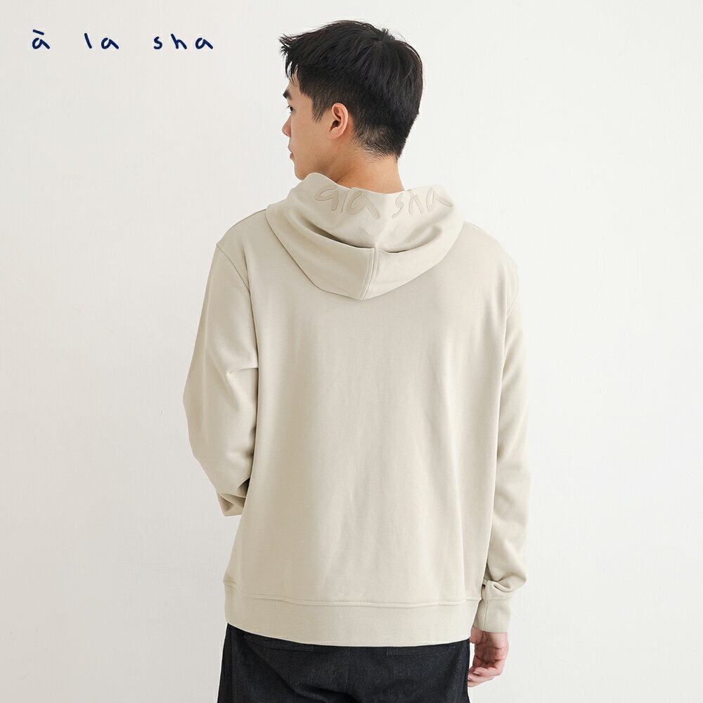 a la sha 舒適LOGO印花連帽T