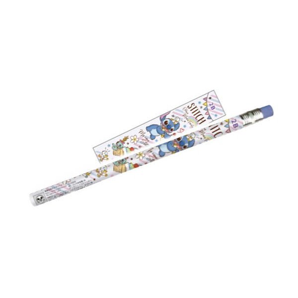 大賀屋 日貨 史迪奇 鉛筆組 5入 附橡皮擦 鉛筆 筆 文具 學生用品 小學 橡皮擦 星際寶貝 正版 J00018751