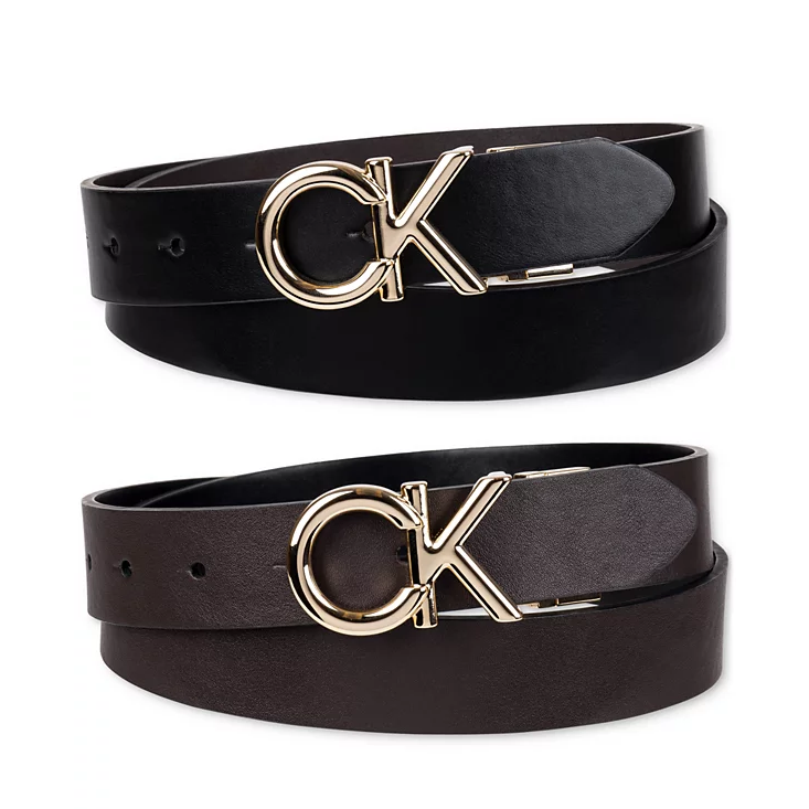 Calvin Klein 女士雙面使用真皮皮帶 腰帶 C29919 雙色CK(現貨)▶指定Outlet商品5折起☆現貨【送禮首選★APP下單點數4倍送】