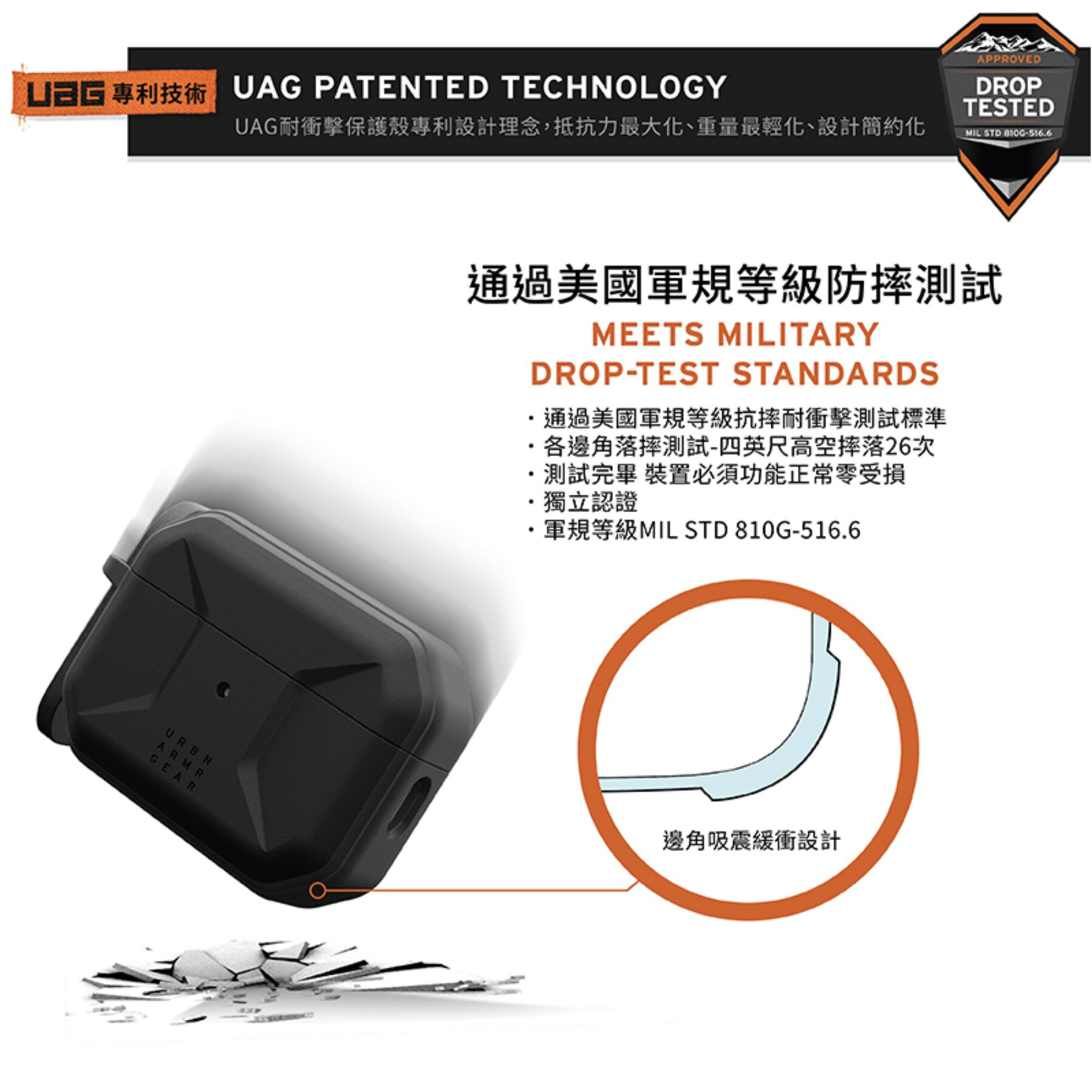 UAG 磁吸式 耐衝擊 簡約 保護殼 防摔殼 耳機殼 支援 Magsafe  AirPods Pro 2 4
