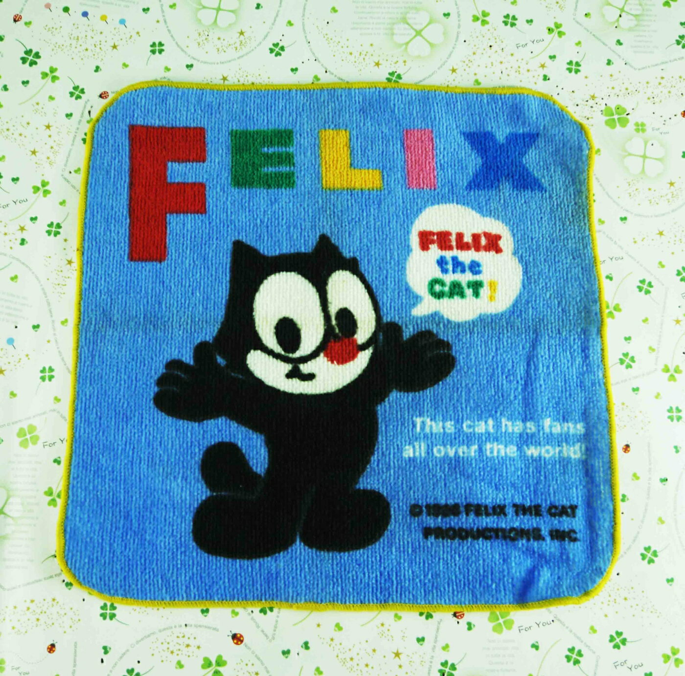 【震撼精品百貨】菲力貓 Felix the Cat-手帕-藍 震撼日式精品百貨