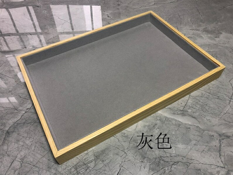 實木飾品珠寶首飾展示託盤珠寶首飾收納盒戒指耳釘盤看貨盤手錶盤
