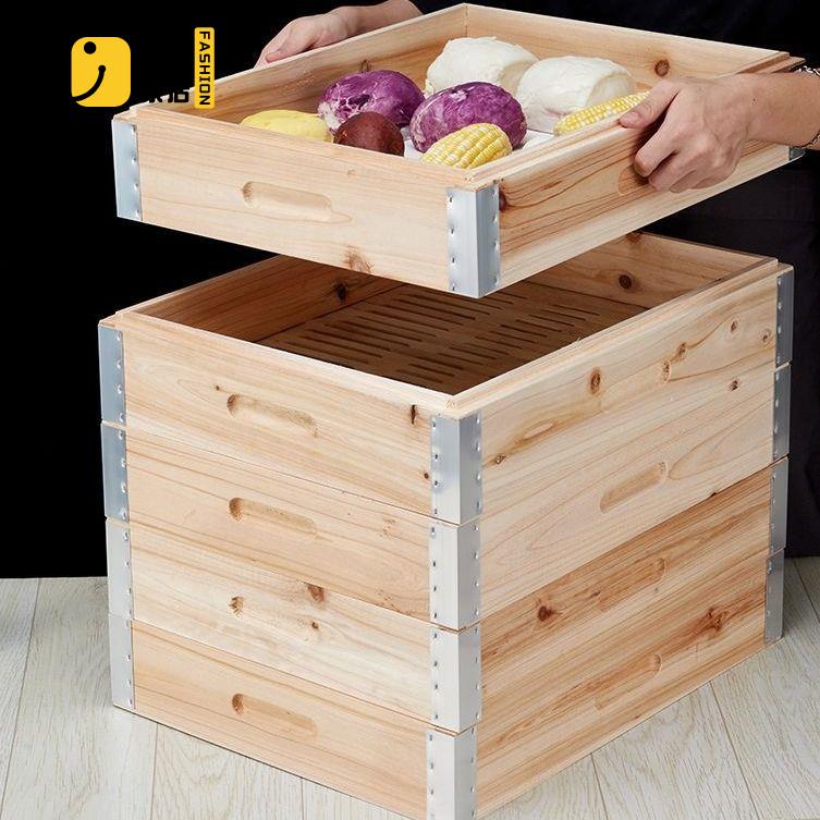 免運 蒸鍋 蒸飯 方形木蒸籠商用蒸屜長方形木蒸籠超大蒸包子蒸菜定制logo饃饃哥全館折扣 售後保障 工廠現貨直銷 可開發票 s5529