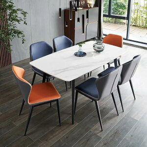 桌子 巖板餐桌椅組合意式家用小戶型長方形飯桌