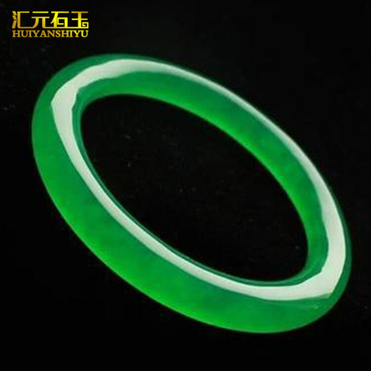 【現貨】冰種馬來圓條手鐲滿綠翠色手鐲石英巖玉細圓條玉鐲子玉石【北歐家居生活】