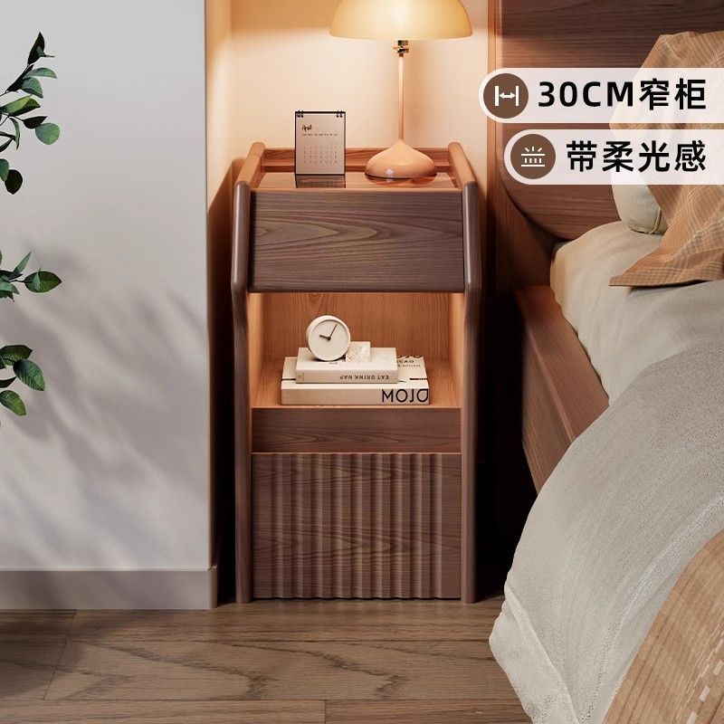 極窄床頭櫃實木迷你小型臥室床邊收納30超窄公分夾縫置物架101YJ 快速寄出