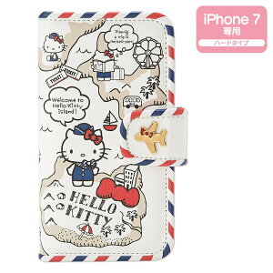 【震撼精品百貨】Hello Kitty 凱蒂貓 HELLO KITTY iPhone7 PU皮革折式保護套(旅行圖案) 震撼日式精品百貨