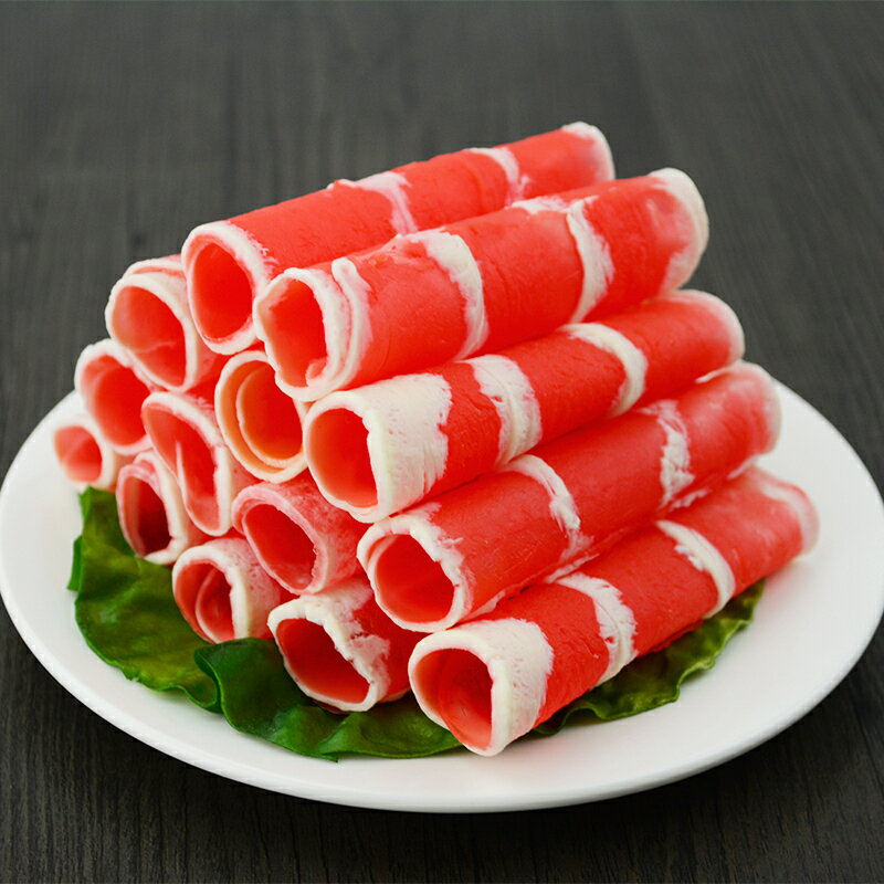 【滿299出貨】模擬羊肉卷假牛肉卷食物模型酒店火鍋菜品擺盤裝飾過家家玩具