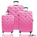 Bear Box 時尚香奈兒系列ABS霧面輕硬殼三件組旅行箱/行李箱