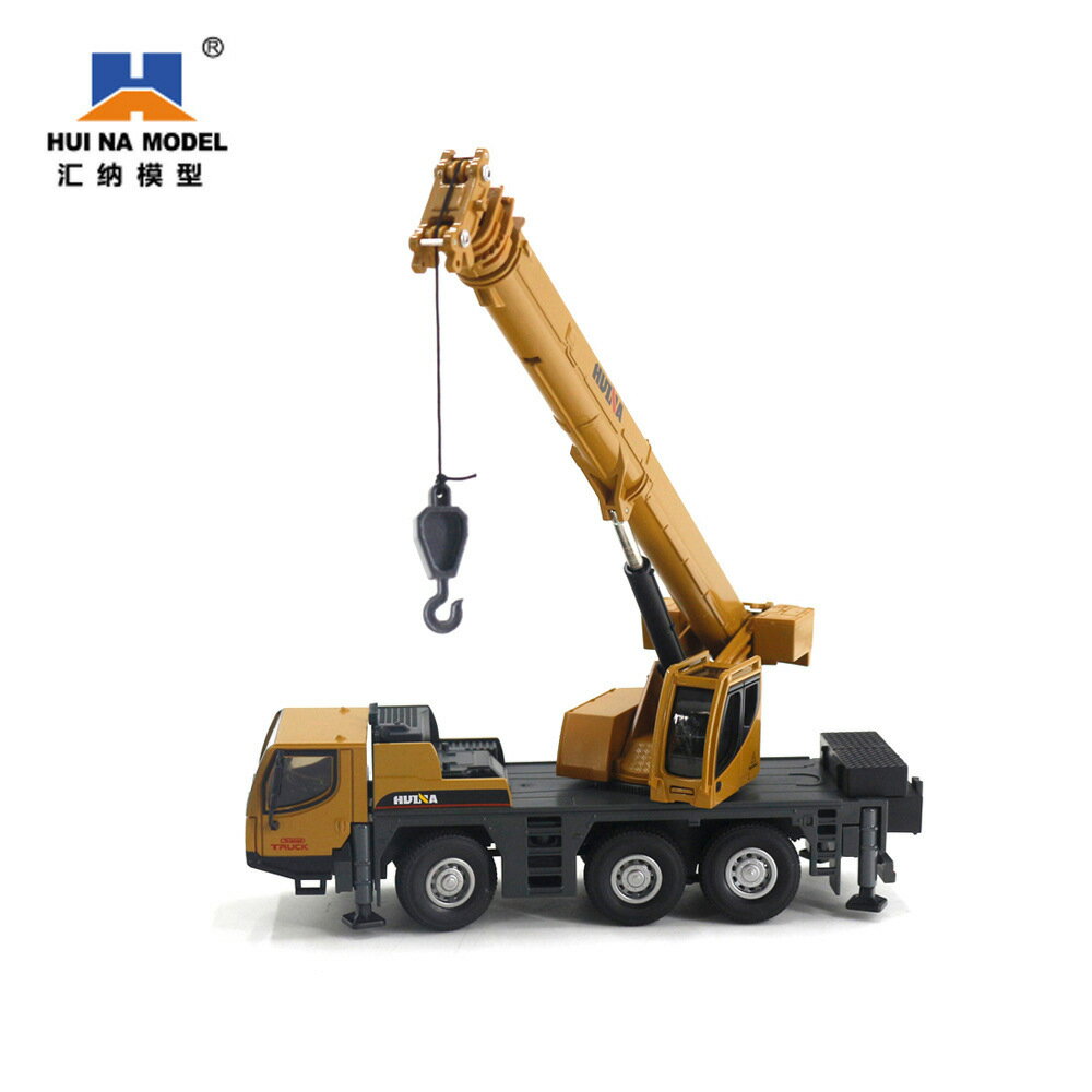遙控玩具 免運/開票 公司貨 模型玩具跨境匯納小號合金模擬起重機吊車工程車桌面擺件玩具現貨批發 電動玩具 遙控汽車 遙控飛機 快速出貨D