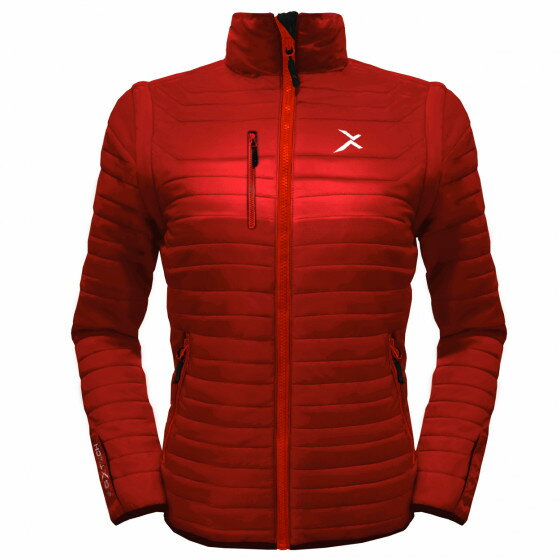 《EGX》UV-2 女款變色龍2 IN 1高效保暖外套(葉紅)