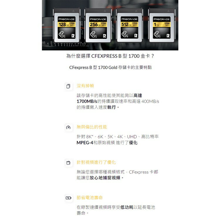 EC數位ProGrade PDC 128G 256G 512G 1T CFE BG Card 記憶卡單眼TypeB