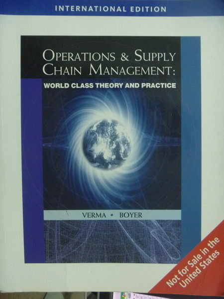 【書寶二手書T3／大學商學_QLY】Operations & Supply Chain…_無光碟