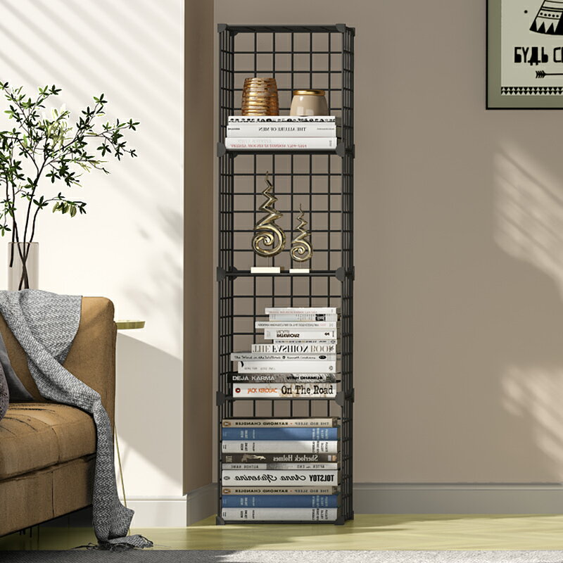 書架落地簡約家用臥室多層收納置物架客廳簡易學生置物柜小型書柜