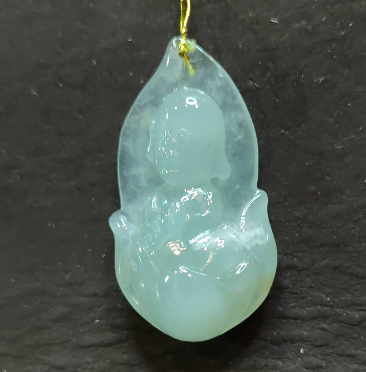 翡翠吊飾(小沙彌) -人養玉三年，玉養人一生-平安富貴.天然翡翠緬甸玉A貨