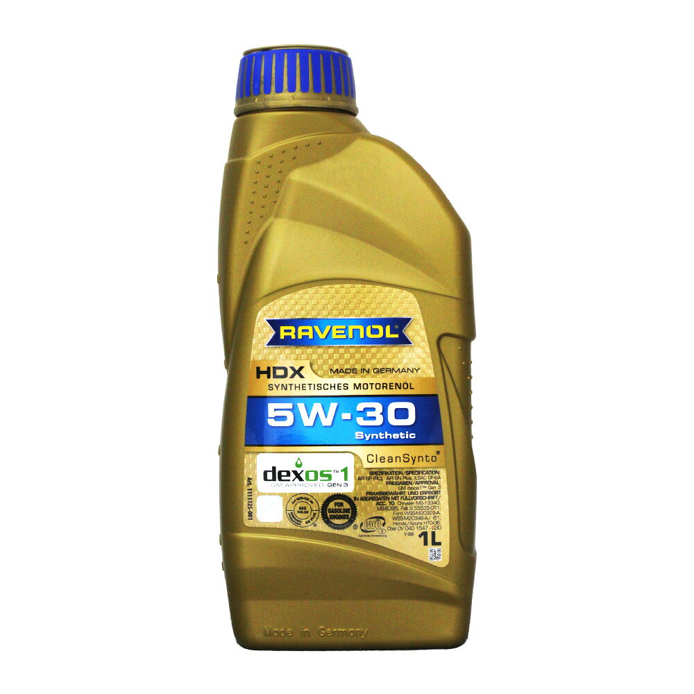 RAVENOL HDX 5W30 SN+ 高效合成機油【APP下單最高22%點數回饋】