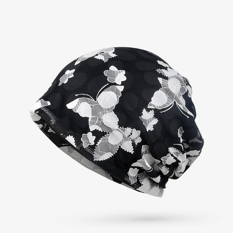化療帽/包頭帽 帽子女夏季包頭帽透氣薄款蕾絲頭巾帽光頭化療堆堆帽孕婦帽月子帽【HZ70996】