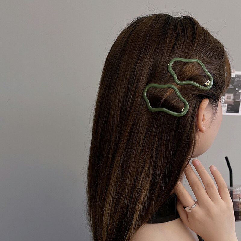 髮夾 邊夾 抓夾 雲朵狀鏤空碎髮bb夾前額瀏海一字側邊夾髮夾子頭飾髮卡子女后腦勺『ZW6507』