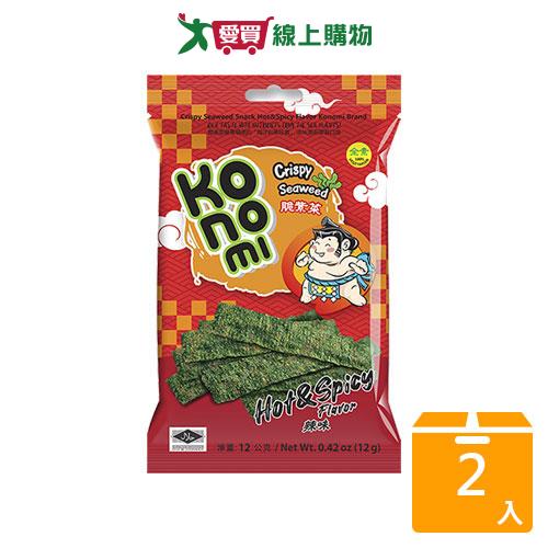 Konomi相撲手脆紫菜-辣味 12G【兩入組】【愛買】