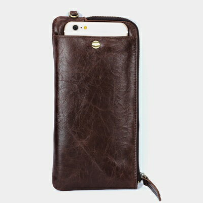 皮夾真皮長夾-歐美復古多功能大容量男錢包73qs27【獨家進口】【米蘭精品】 1