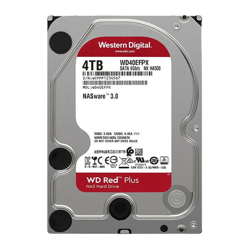 適用西部資料（WD） NAS機械硬碟 WD Red Plus 西數紅盤SATA CMR【北歐家居生活】