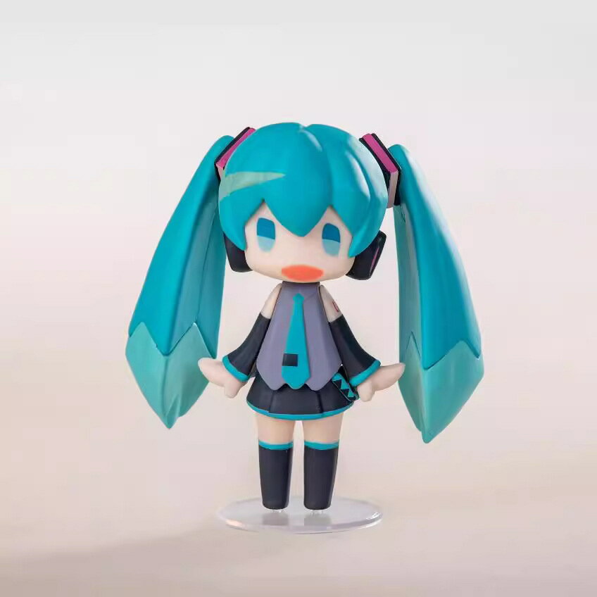 Q版 積木初音 初音未來 站姿 盒裝 動漫手辦 模型擺件