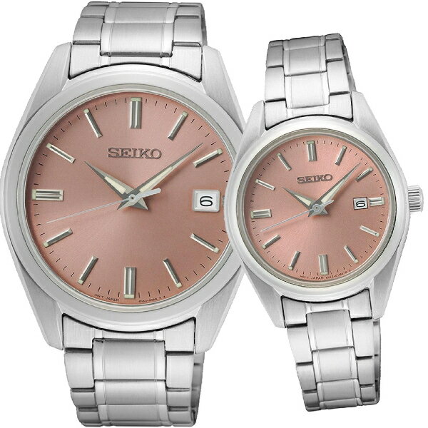 seiko SK037 精工錶 SK037 6N52-00A0P.6N22-00K0P經典簡約對錶/粉紅面 28/30mm｜樂天全館特惠中★指定刷卡回饋10%