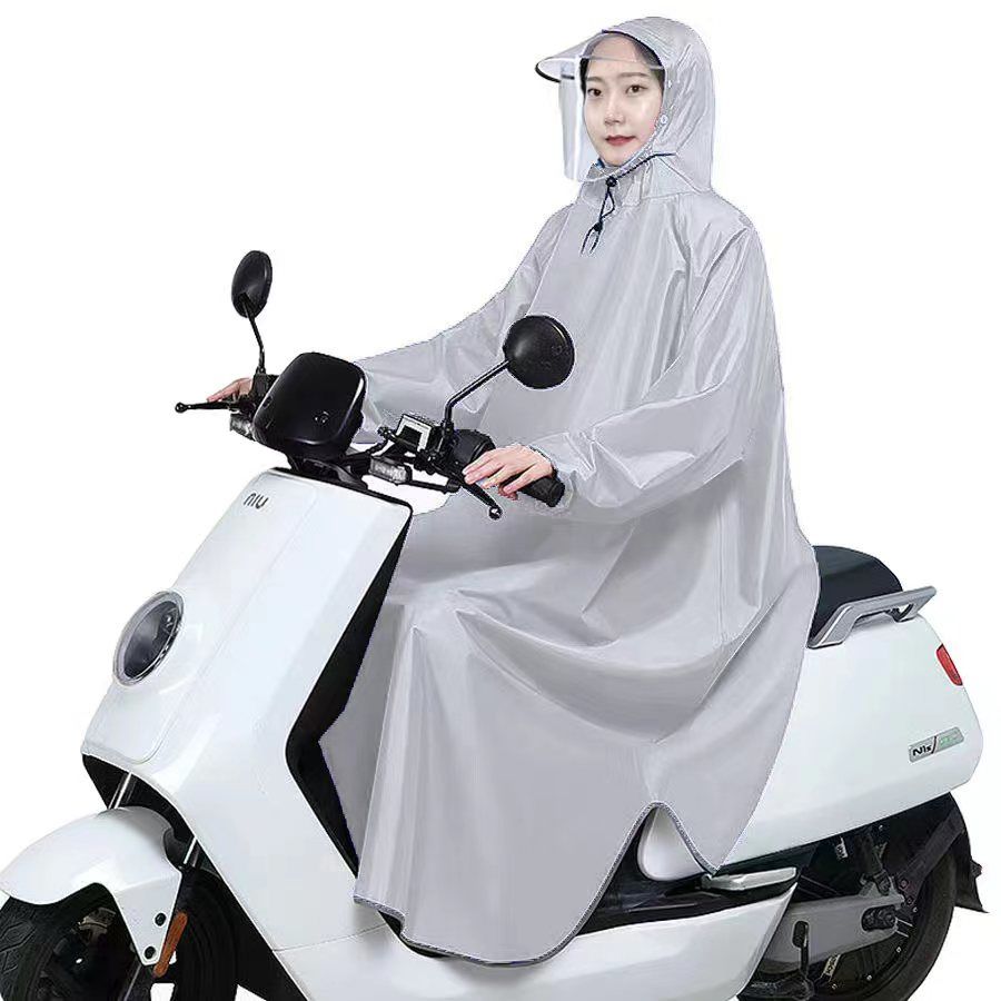 有袖雨衣電動車摩托車自行車通用雨披單人加大加厚成人男女士雨具