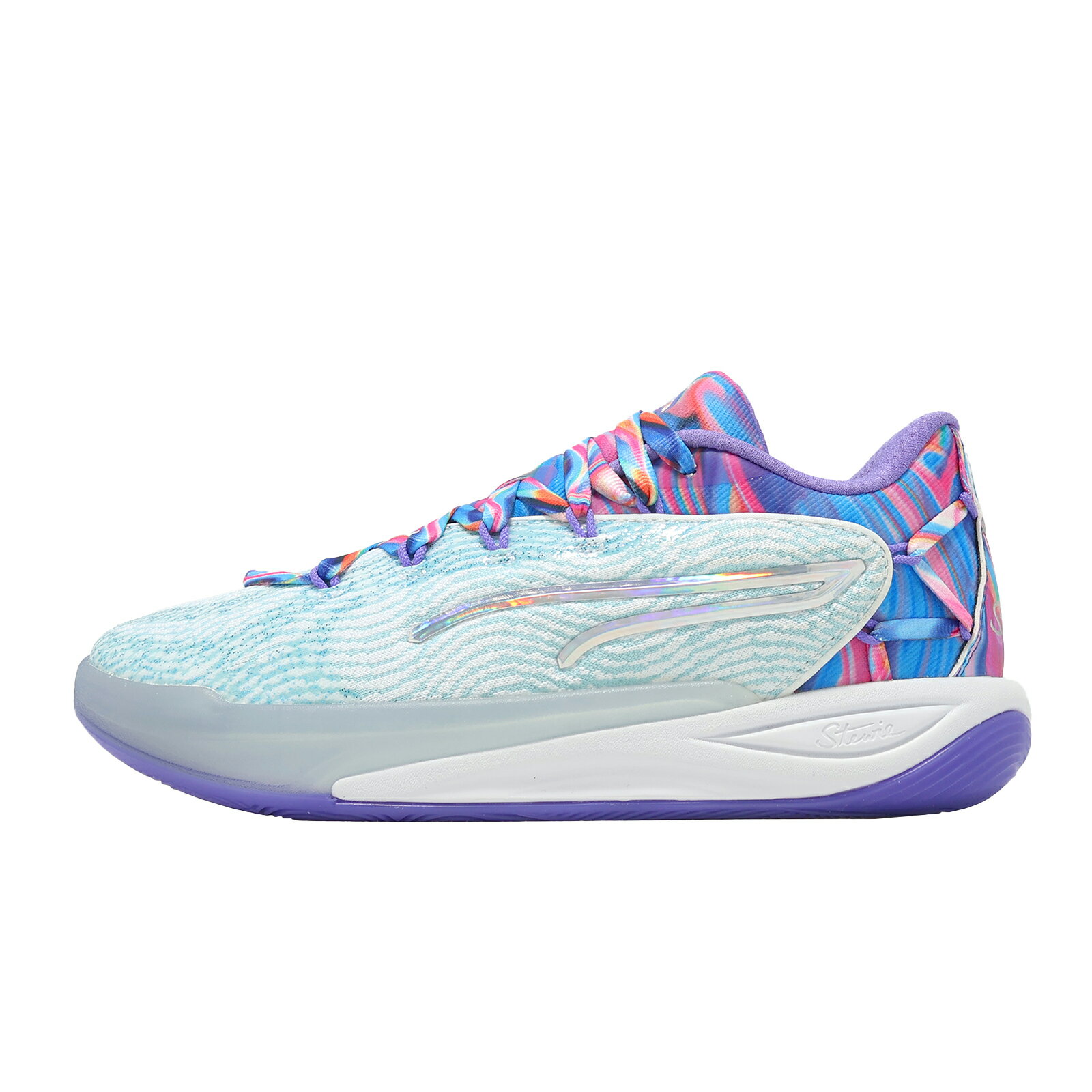Puma 籃球鞋 Stewie 4 Prism 女鞋 藍 炫彩 緩震 運動鞋 311062-01