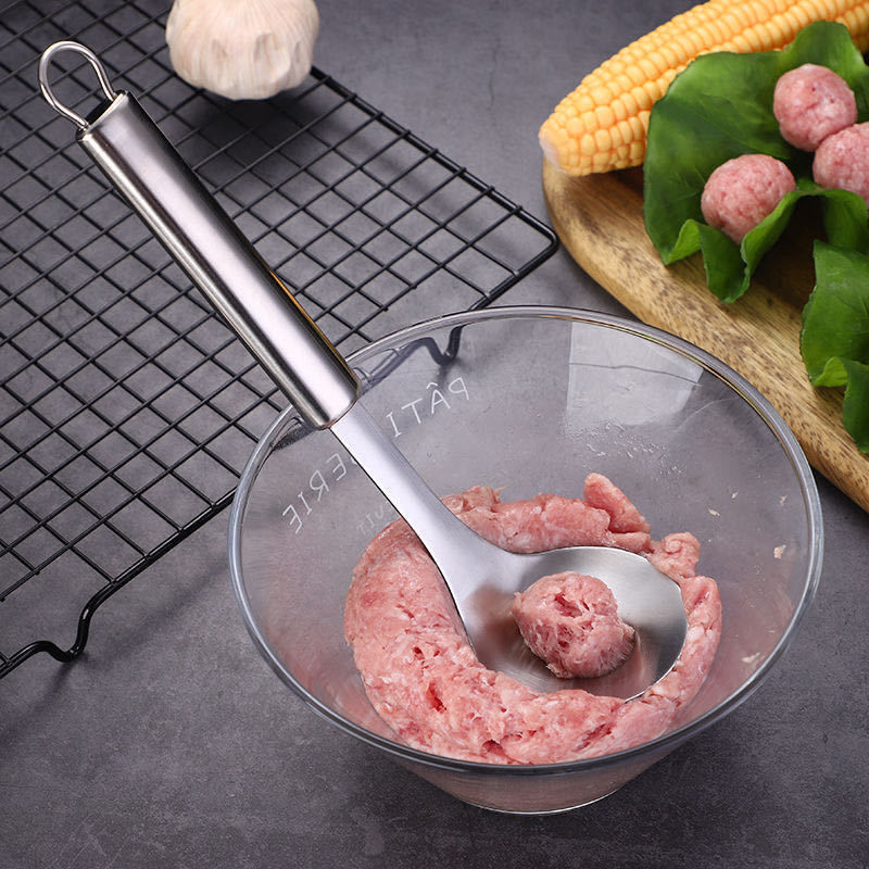 抖音同款廠家直銷304不銹鋼肉丸子制作器 家用魚丸勺模具 3